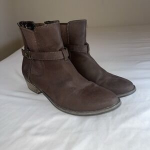 Diba Shoes Womens Brown Booties‎ Size 8 Ankle Boots Festive Western